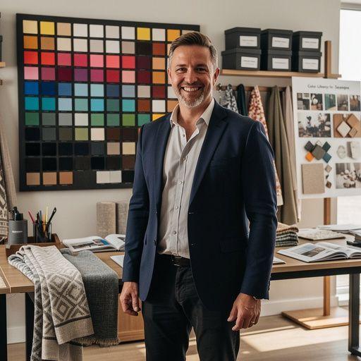 Przestrzeń biurowa z elementami zieleni i naturalnym oświetleniem.